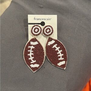Francesca's Beaded Football Earrings